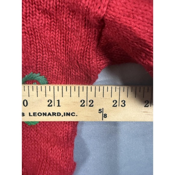 Vintage Heirloom Collectibles Cardigan Womens XL Christmas Penguin Applique 00s - Picture 6 of 8